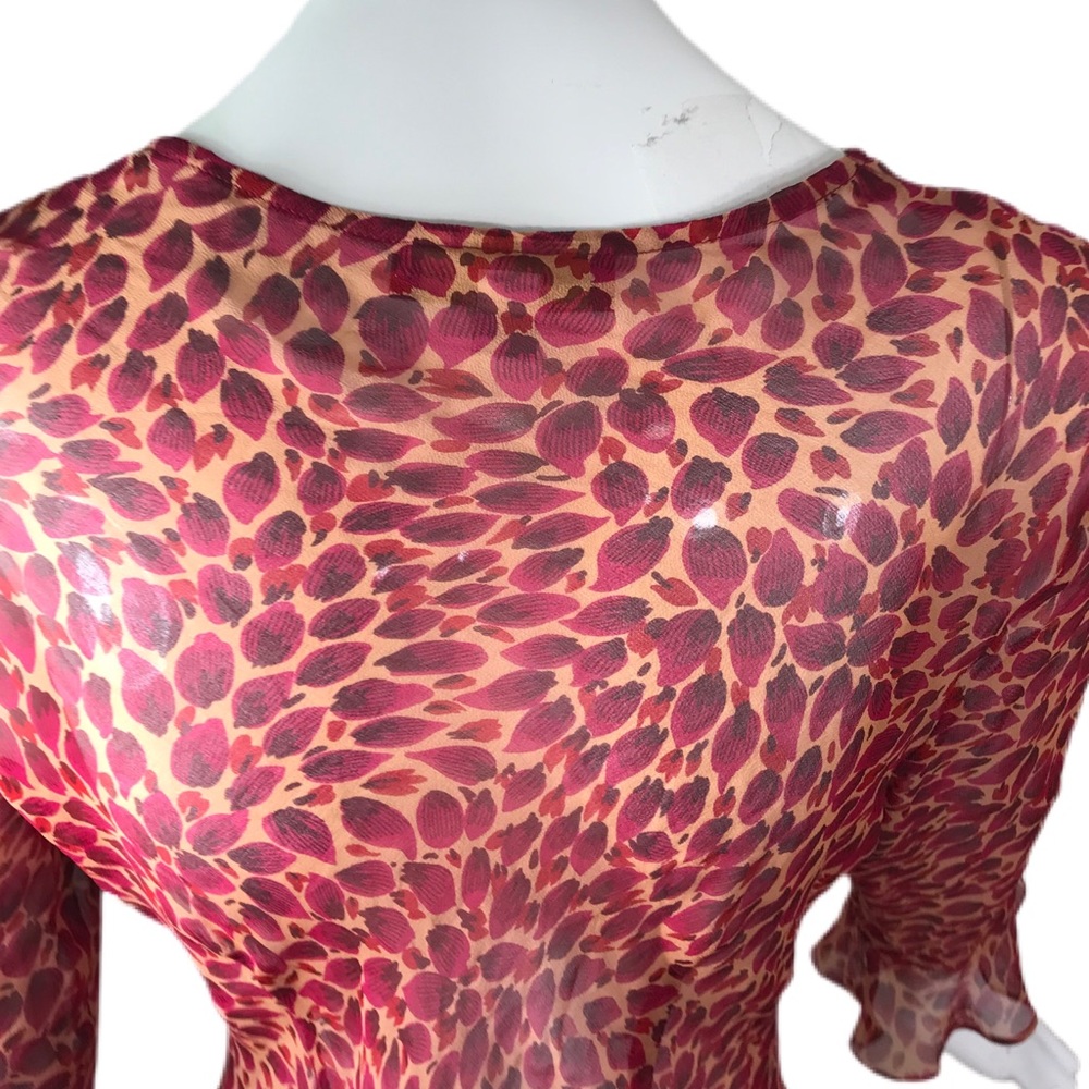 Alice & Trixie New York ❤NEW❤ Medium (M) Silk Tie Neck Blouse - Picture 6 of 10